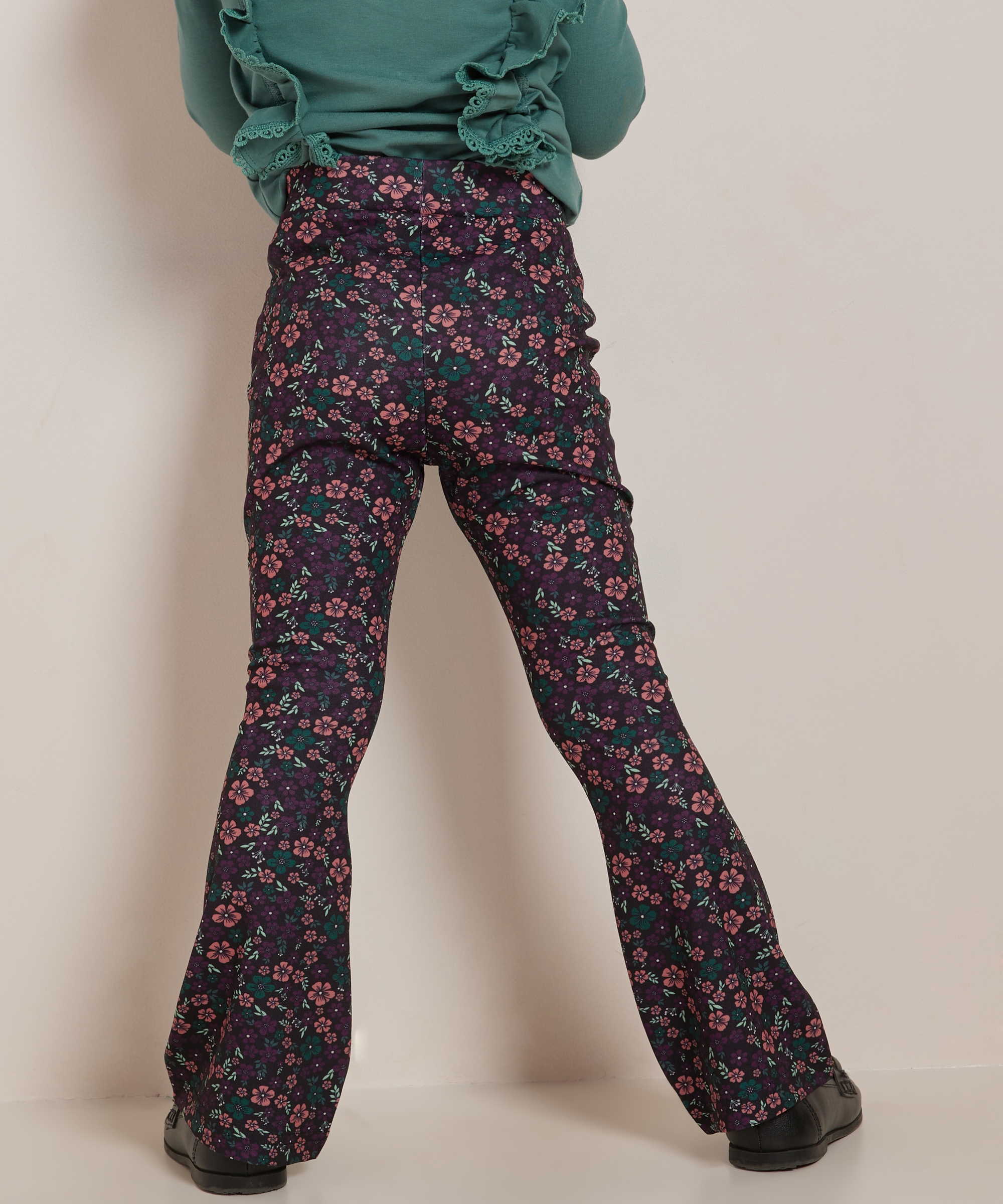 flared fit broek bloemenprint