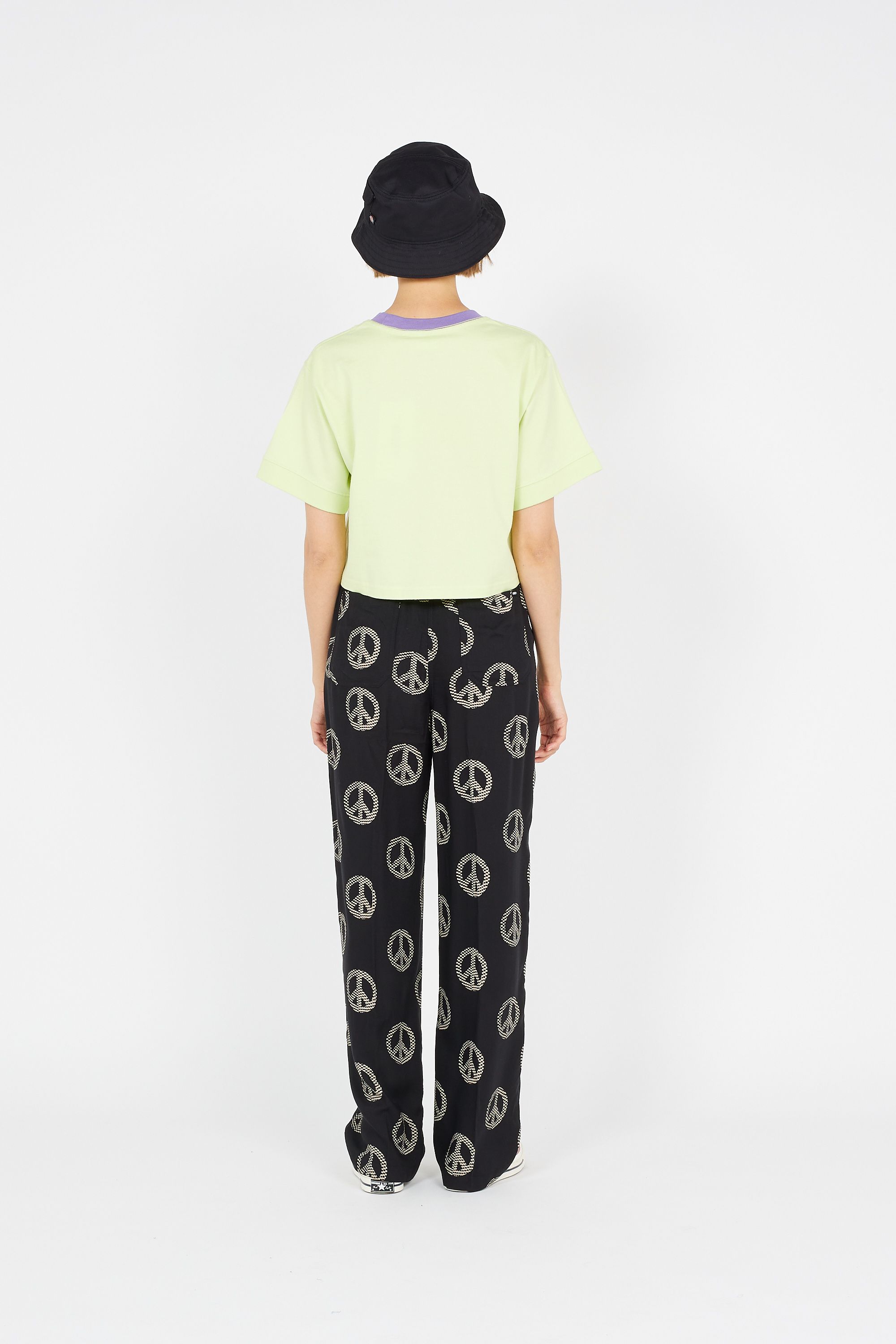 OBEY T-shirt BUNNIES CROPPED Jaune