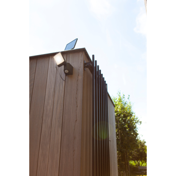 LUTEC wandlamp Sunshine Solar antraciet 11W 800 lumen met bewegingssensor
