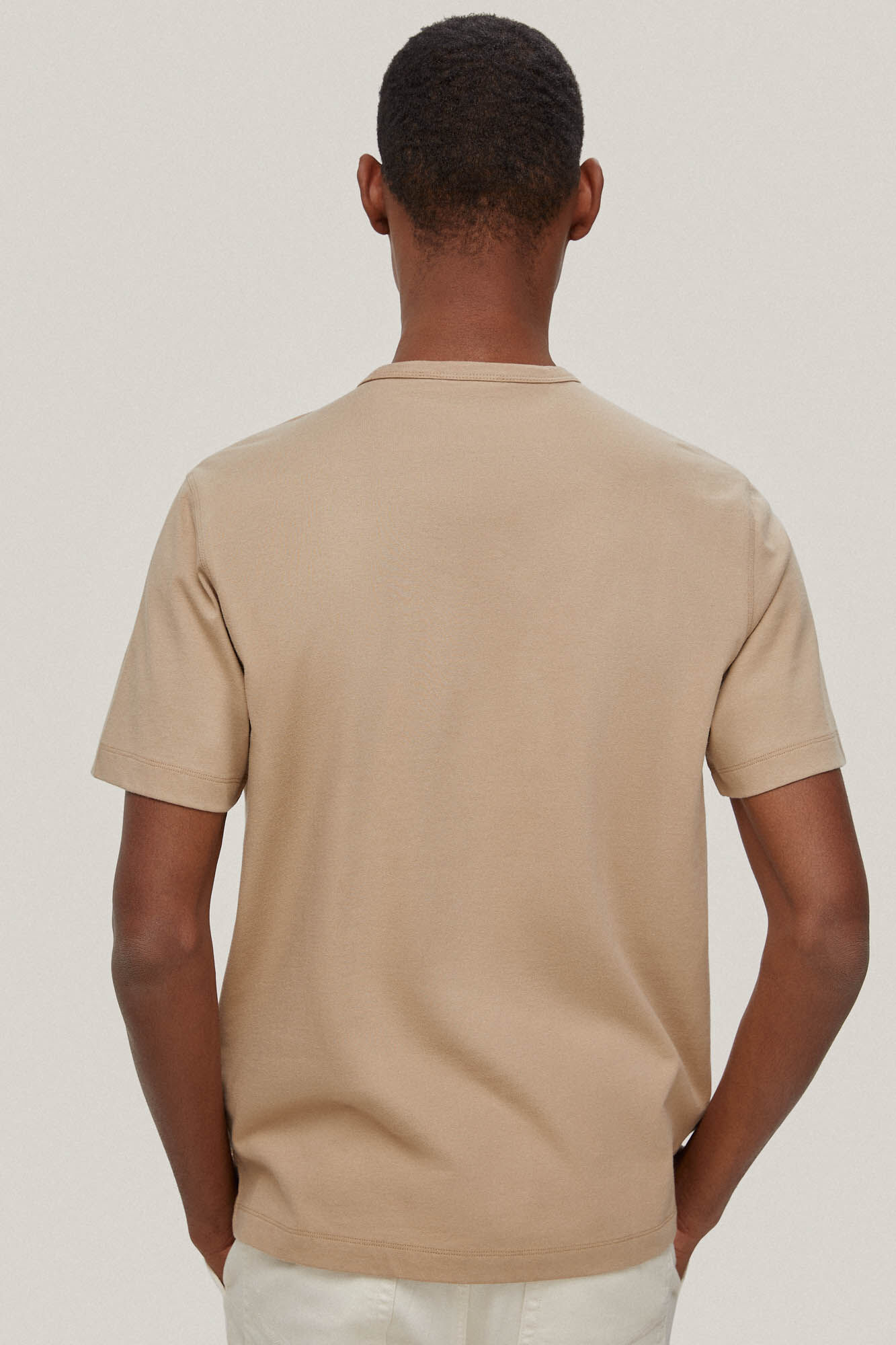 Camiseta com logo - Bege