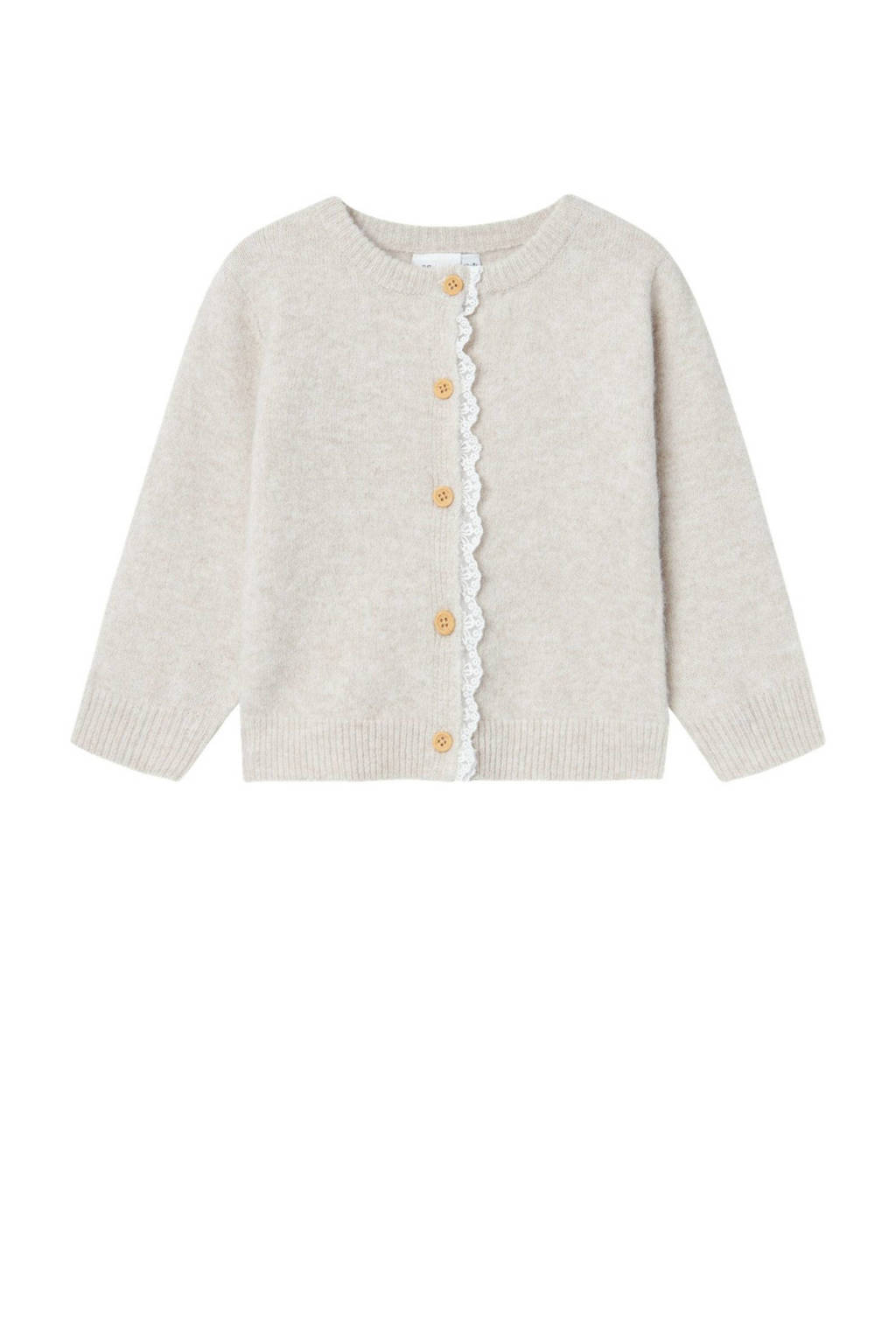 NAME IT fijngebreid vest NMFRIKIMMI lichtzand