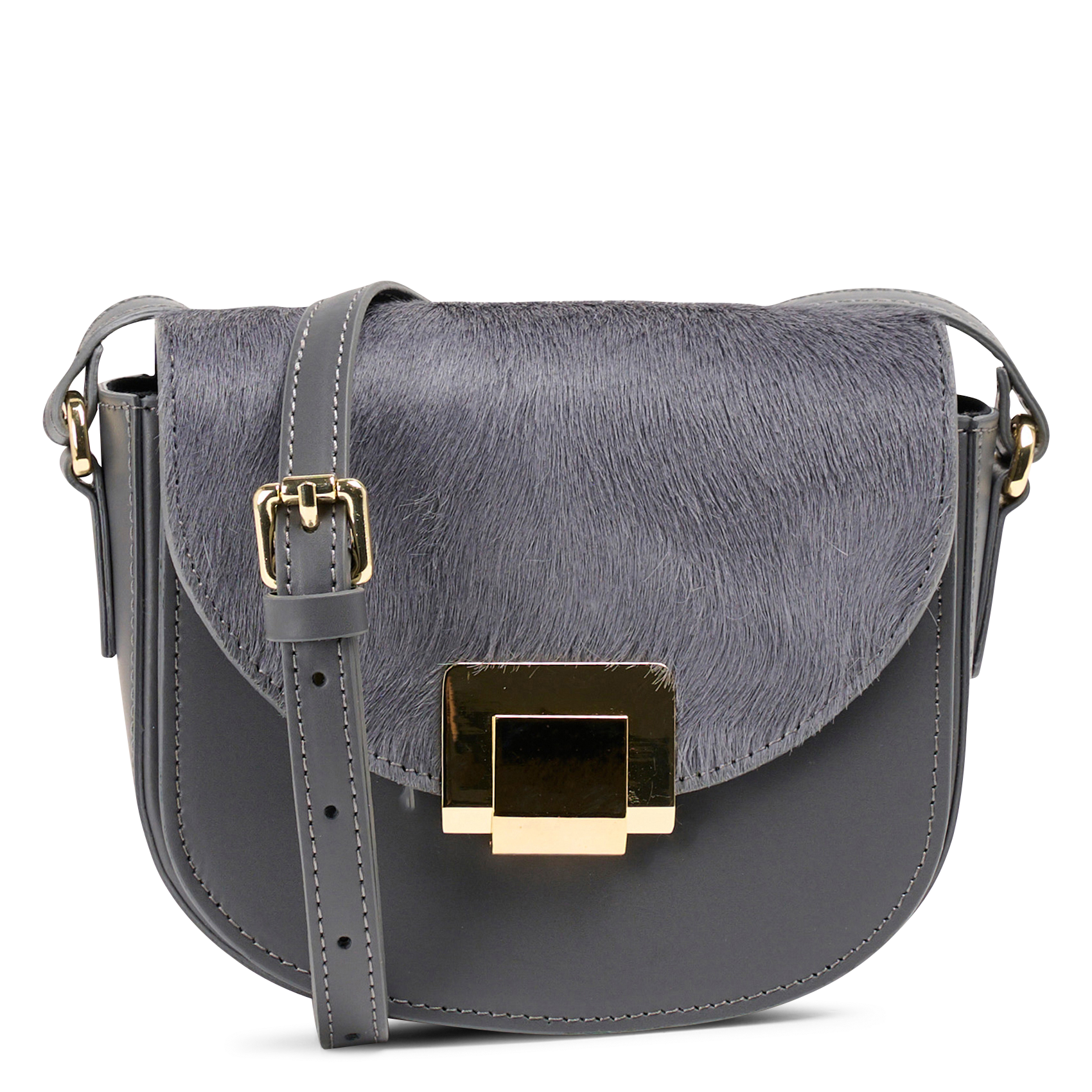 ELISE - Sac bandoulière en cuir | Gris