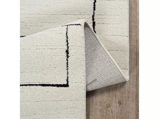 Tapis salon BRINKI 120x170 cm Noir - Tapis Chambre doux et soyeux