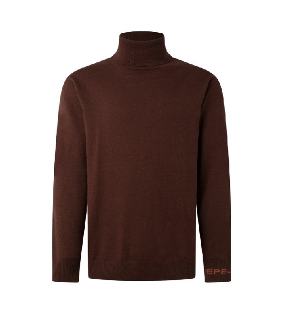 Camisa de gola alta Pepe Jeans Andre na cor bordô