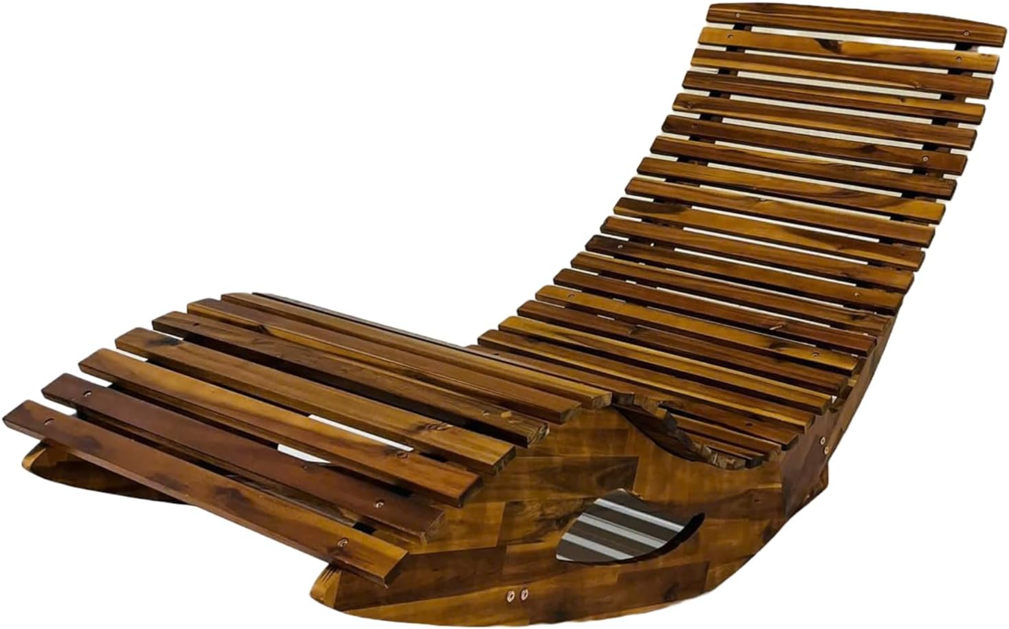 Ergonomische Schwungliege aus Akazienholz, klappbar - FSC® Zertifiziert