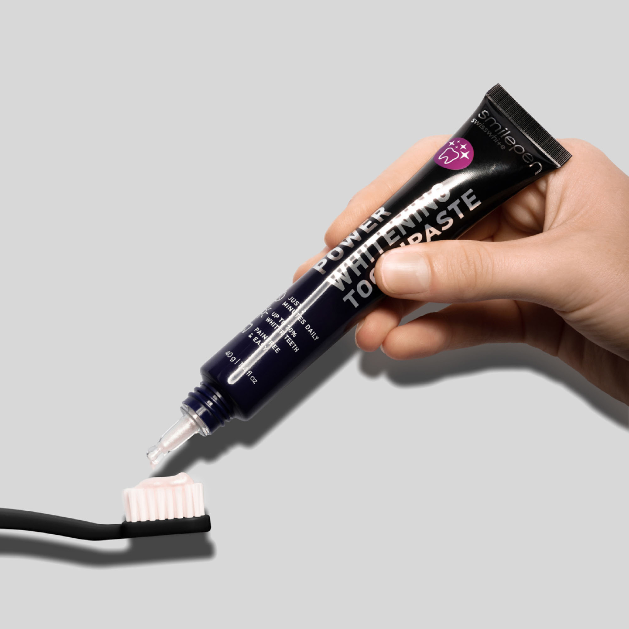 Zahnbleaching Power Whitening Toothpaste Zahnpasta zur Zahnaufhellung (SPCPWT) - Lila