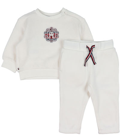 Tommy Hilfiger Fleeces?t - Baby Check Stamp - Ancient White