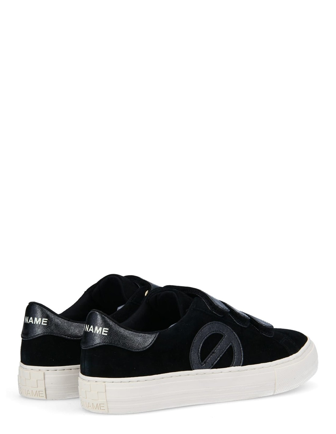 no name basket de ville femme arcade straps side cuir noir