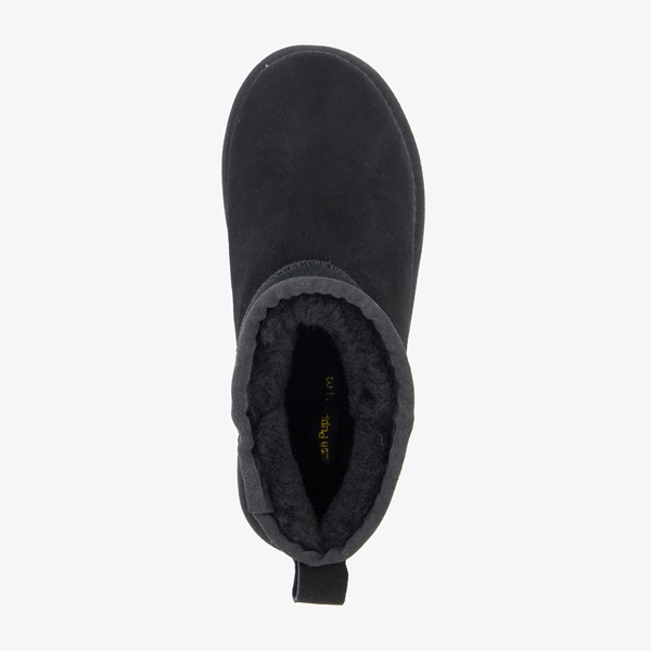 Hush Puppies gevoerde suede dames enkellaarsjes