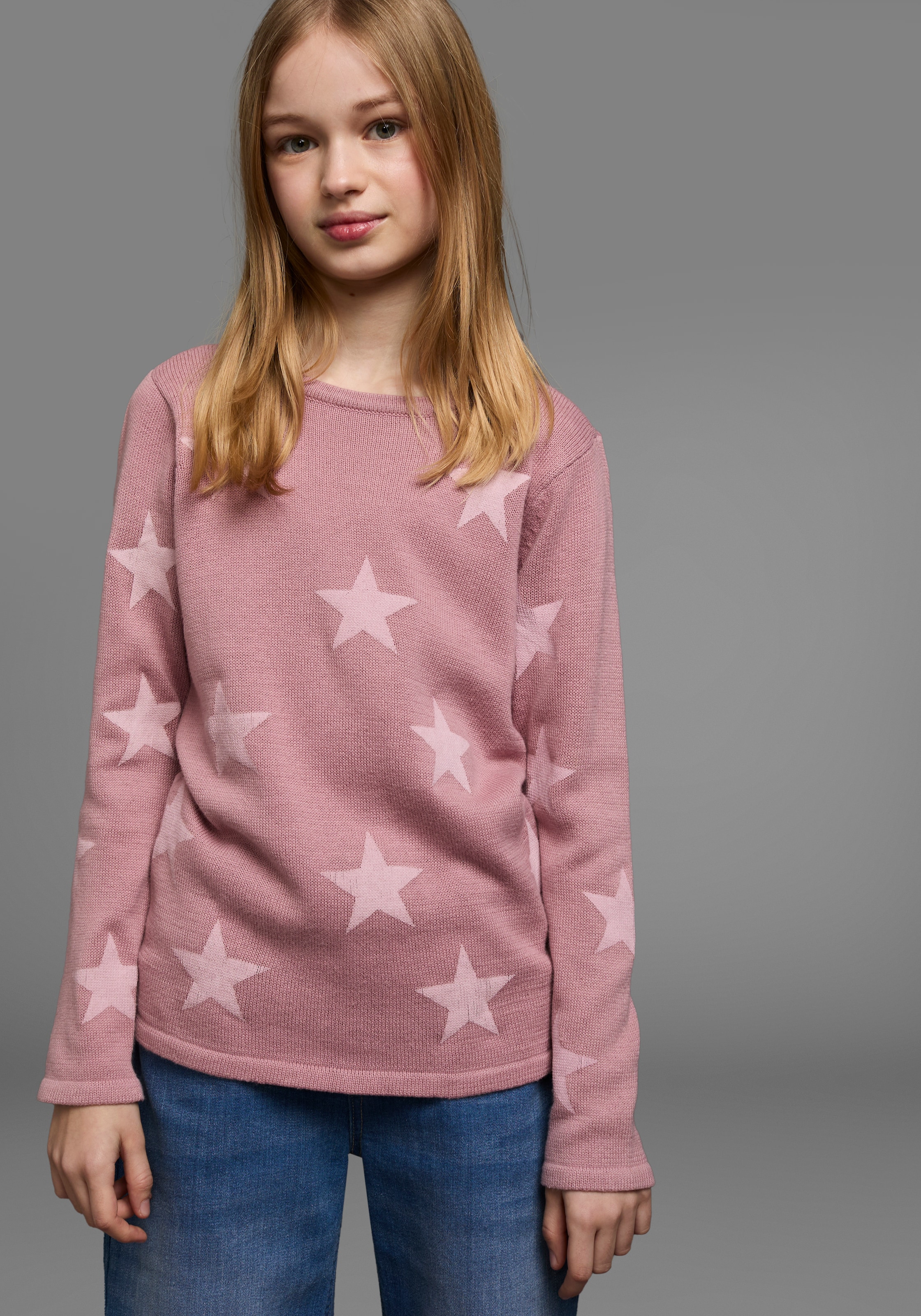 KIDSWORLD Strickpullover »Sterne-Pullover«, mit Sternen - Druck