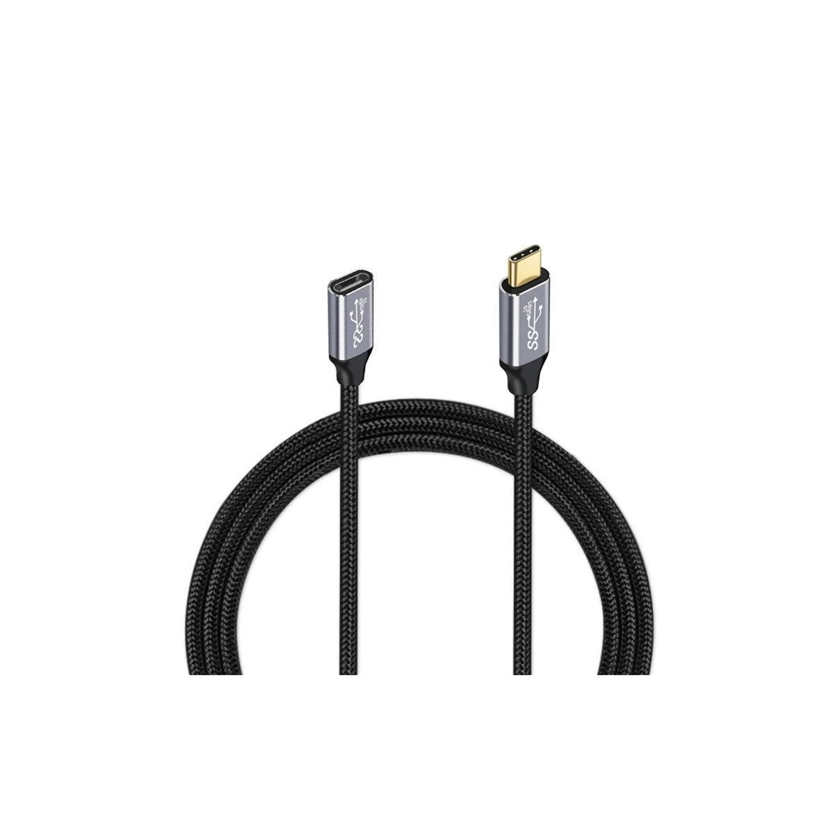 NÖRDIC 2m USB3.2 SuperSpeed ​​​​USB 5Gbps USB-C til C skjøtekabel med strømforsyning 60W og 4K60Hz video