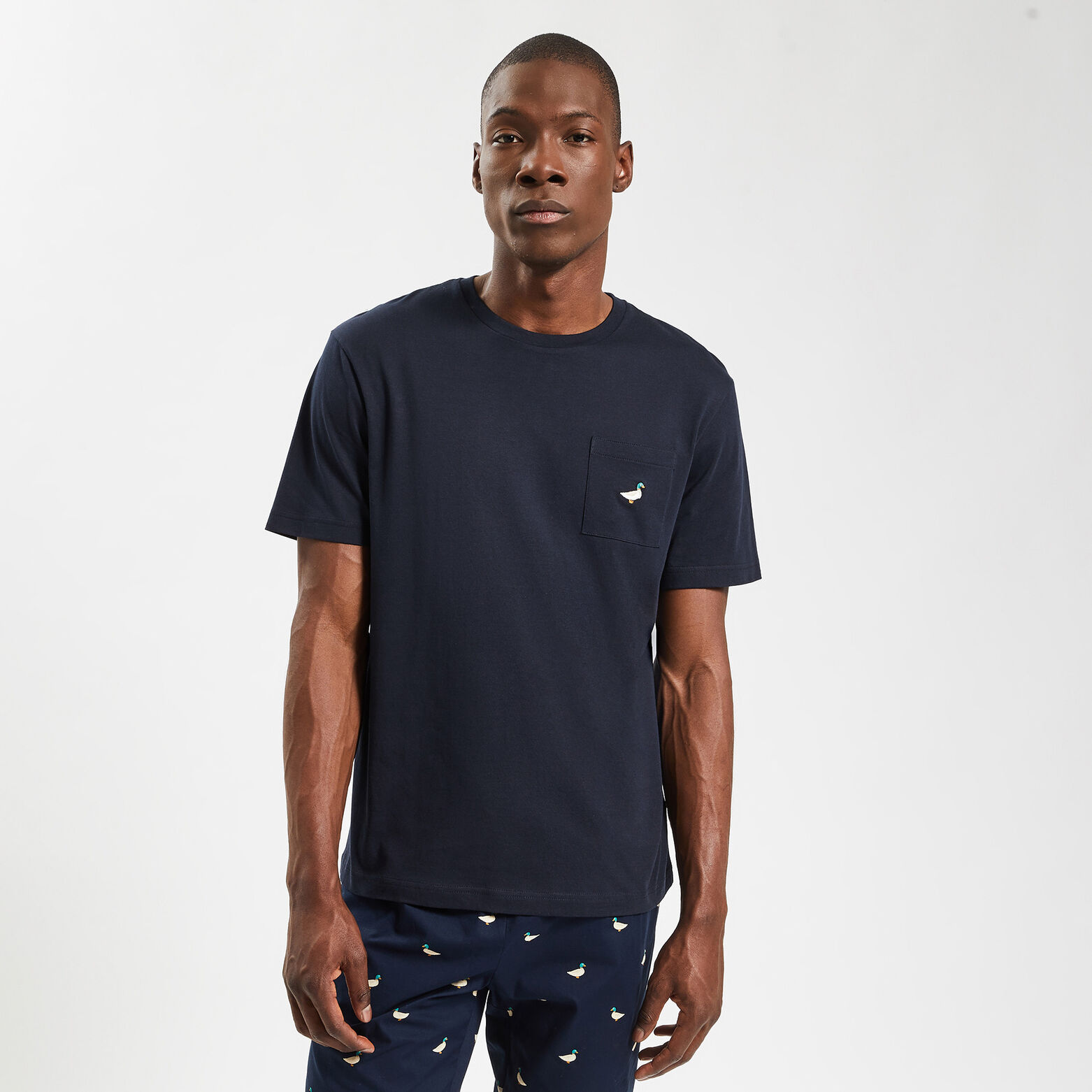 Tee-shirt de pyjama manches courtes Bleu foncé