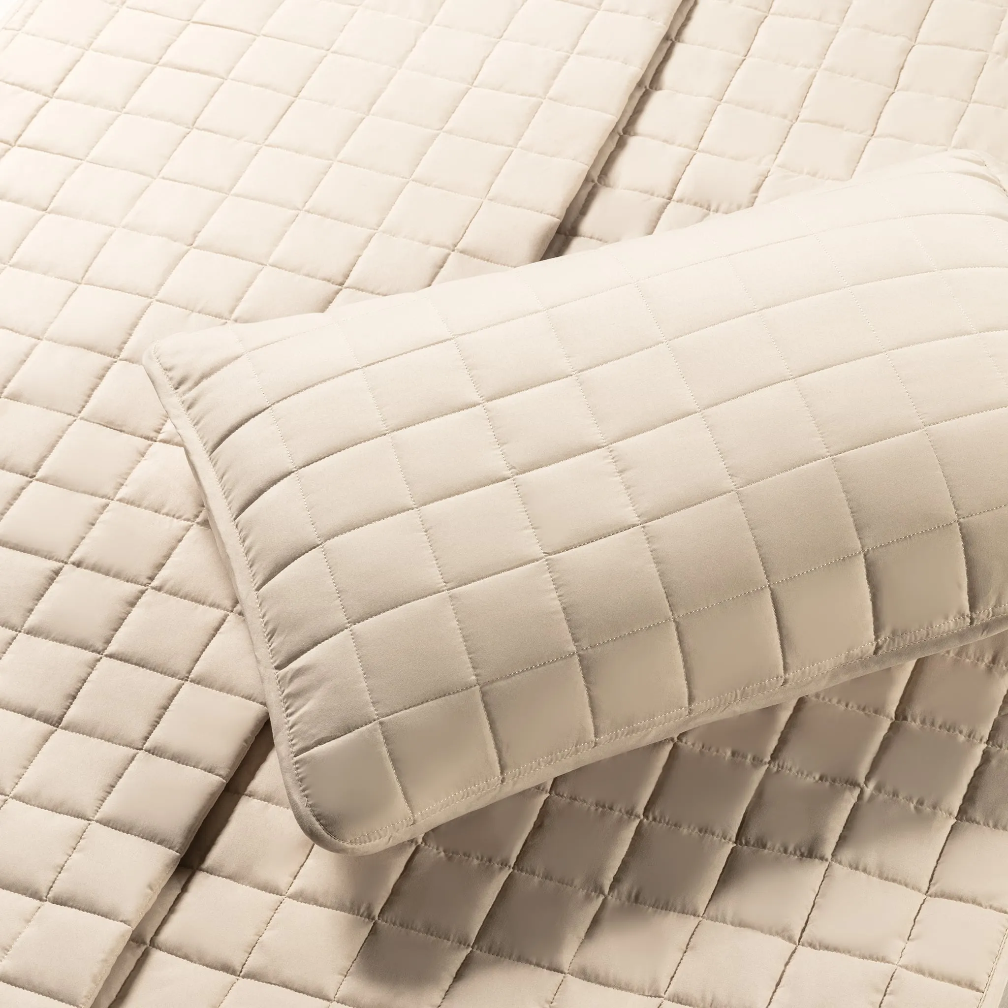 Origami Maison Courtepointe Lit DoubleGrand - Beige