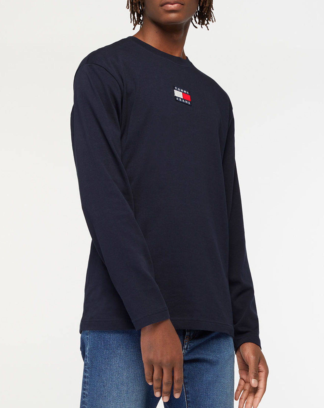 Tommy Jeans T-Shirt 100% Coton Bio Badge bleu marine