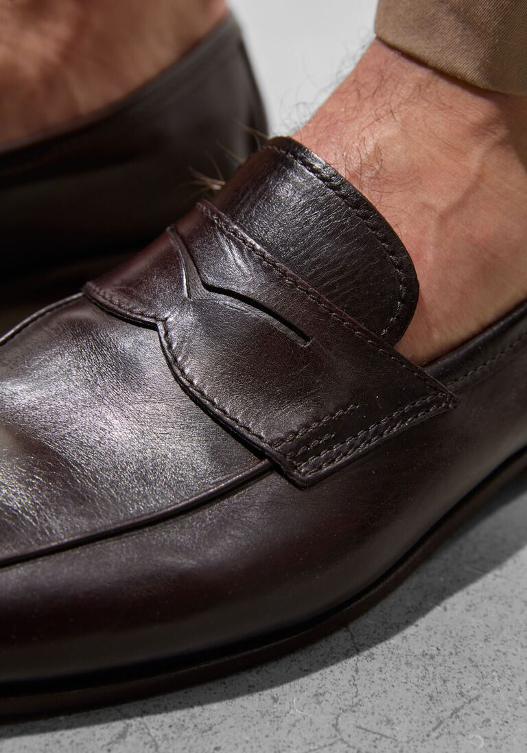 bruine santoni loafers carlos