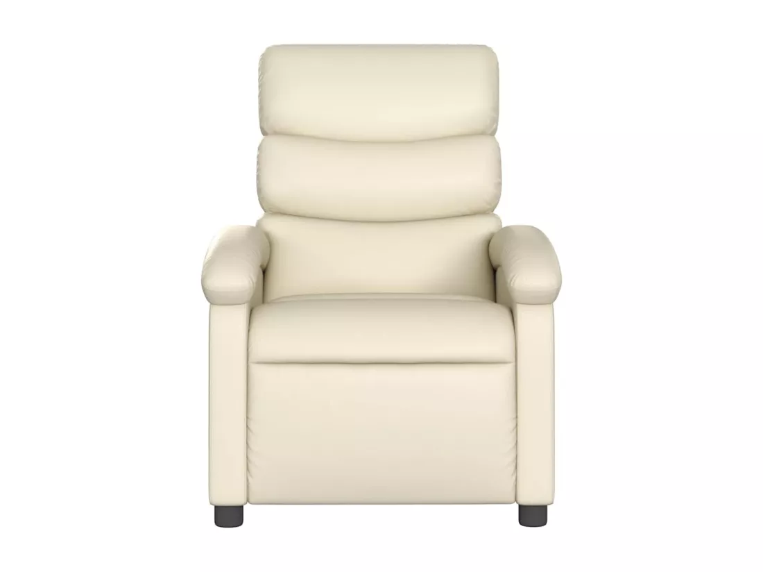 Fauteuil inclinable de massage Crème Similicuir