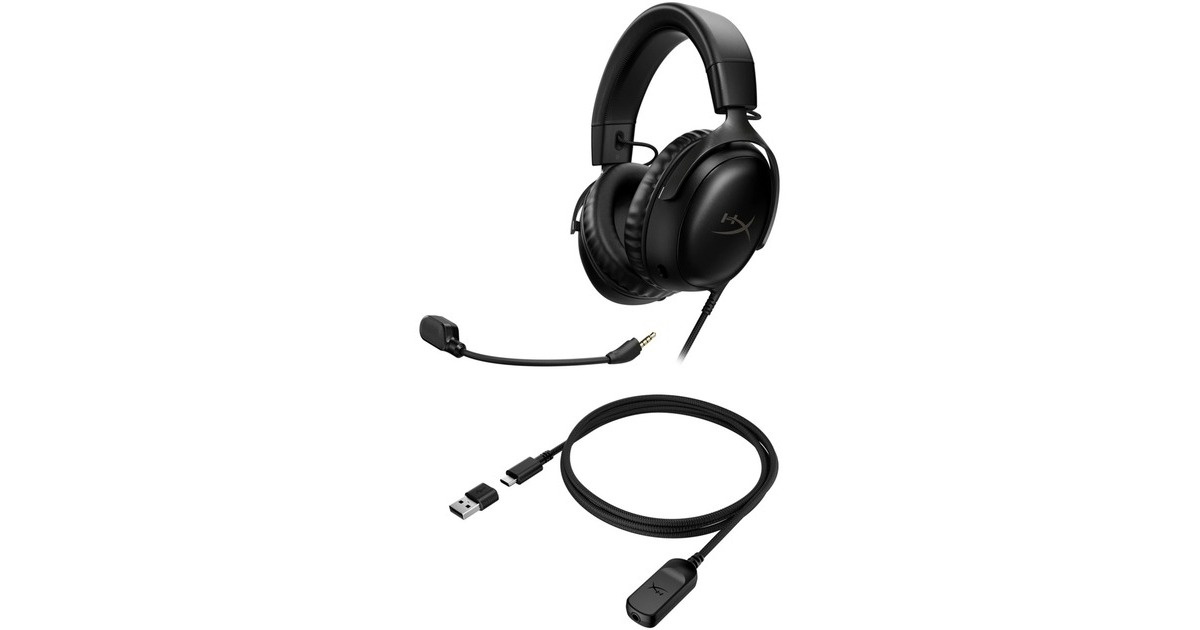 HyperXCloud III over-ear gaming headset  (Zwart, Pc, PS5, PS4, Xbox Series X|S, Xbox One, Nintendo Switch)
