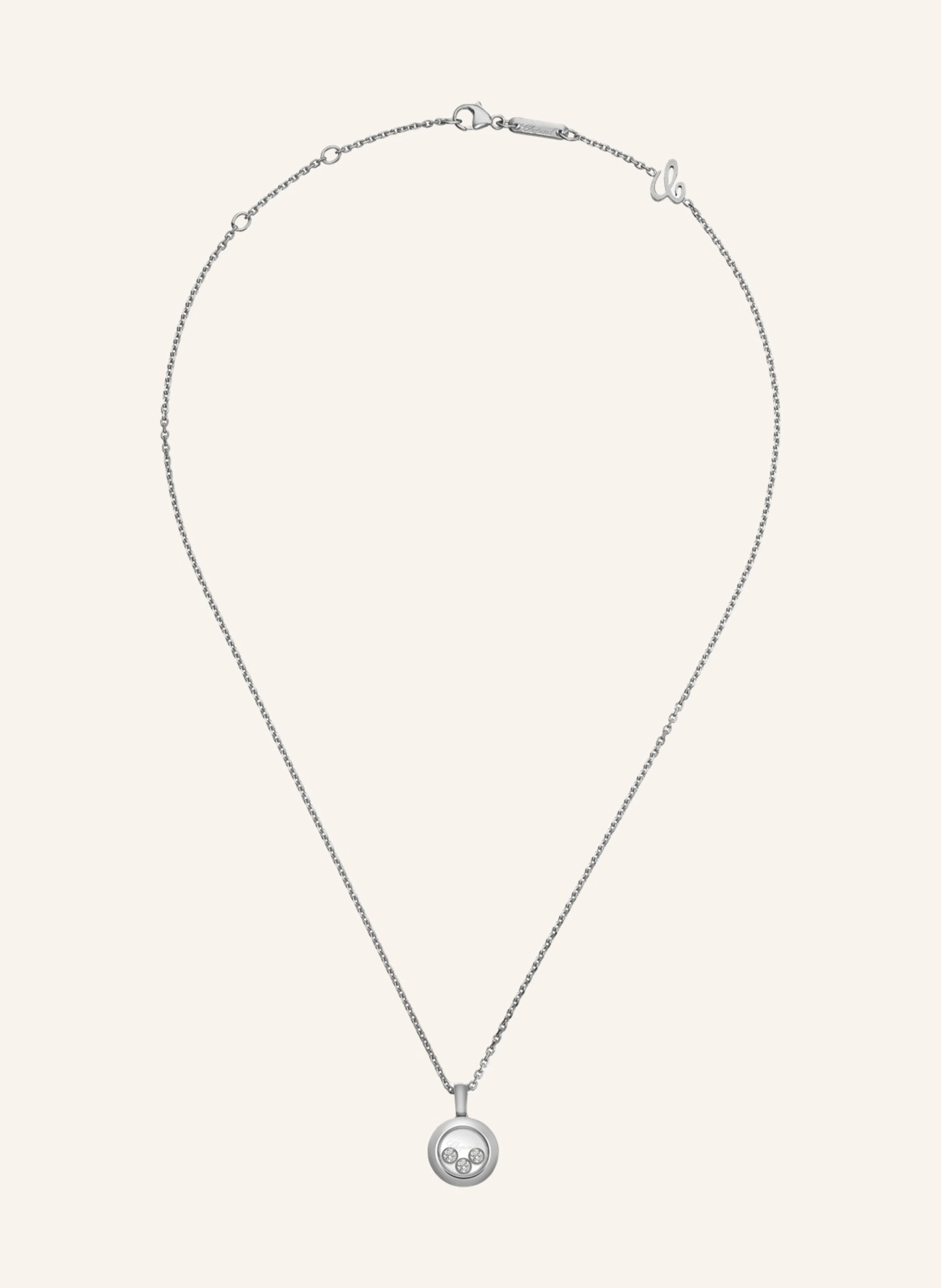 Chopard Anhänger HAPPY DIAMONDS ICONS Anhänger aus 18 Karat Weißgold und Diamanten