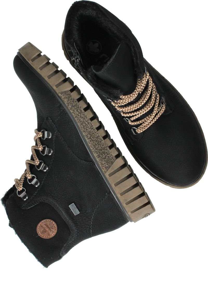 Rieker Veterboots Zwart Dames