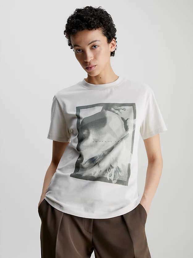 Camiseta estampada de modelagem relaxada