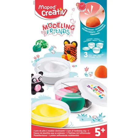 Maped Creativ Nachhfüll-Töppfchen mit Modelliermasse für MODELING FRIENDS x3