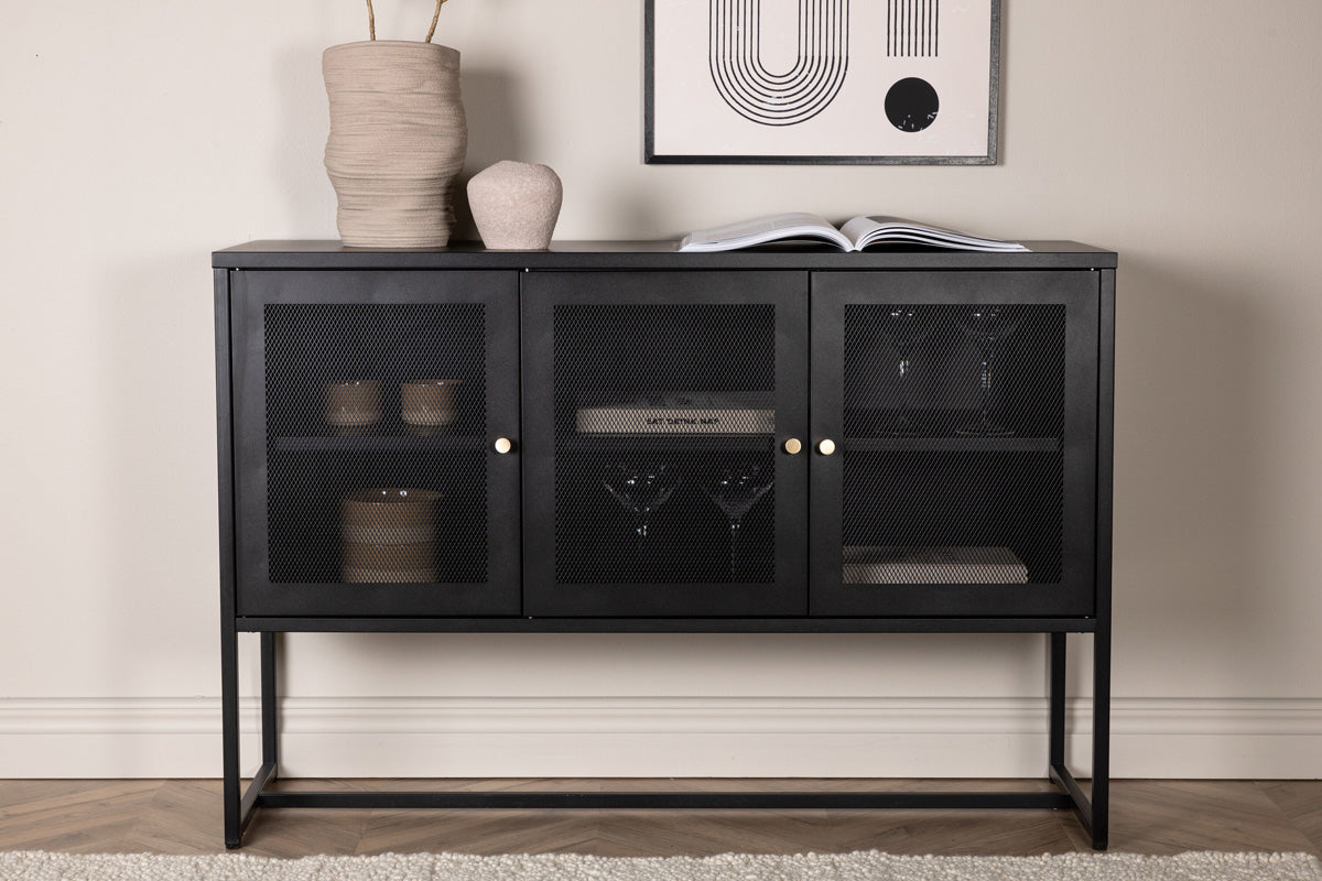 FjÃ´rd - Dressoir Zwart 120cm - Staal - Malla