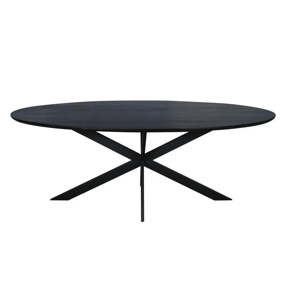 Eettafel Zwart Hout - 240x110x76cm - Ferris