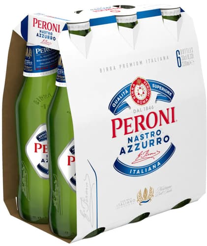 Peroni Nastro Azzurro 6x0,33 l (MEHRWEG)