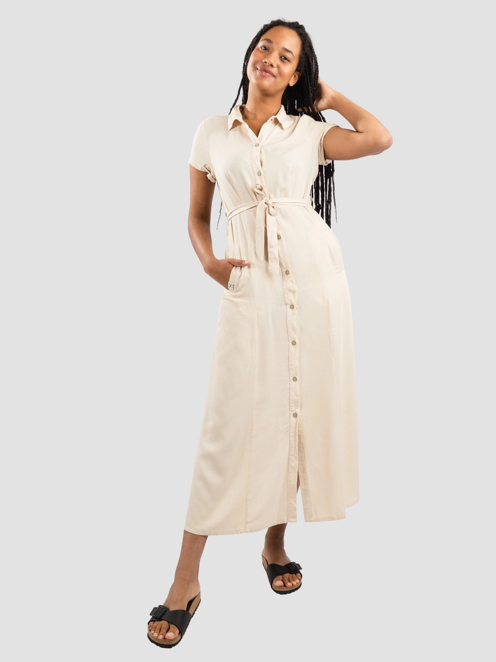 Iriedaily Civic Long Dress vanilla