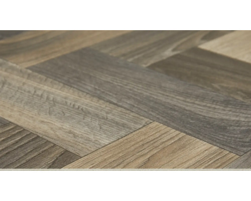 Terni PVC vloer, visgraat parketlook, bruin FB585, 200 cm breed (per meter verkocht)