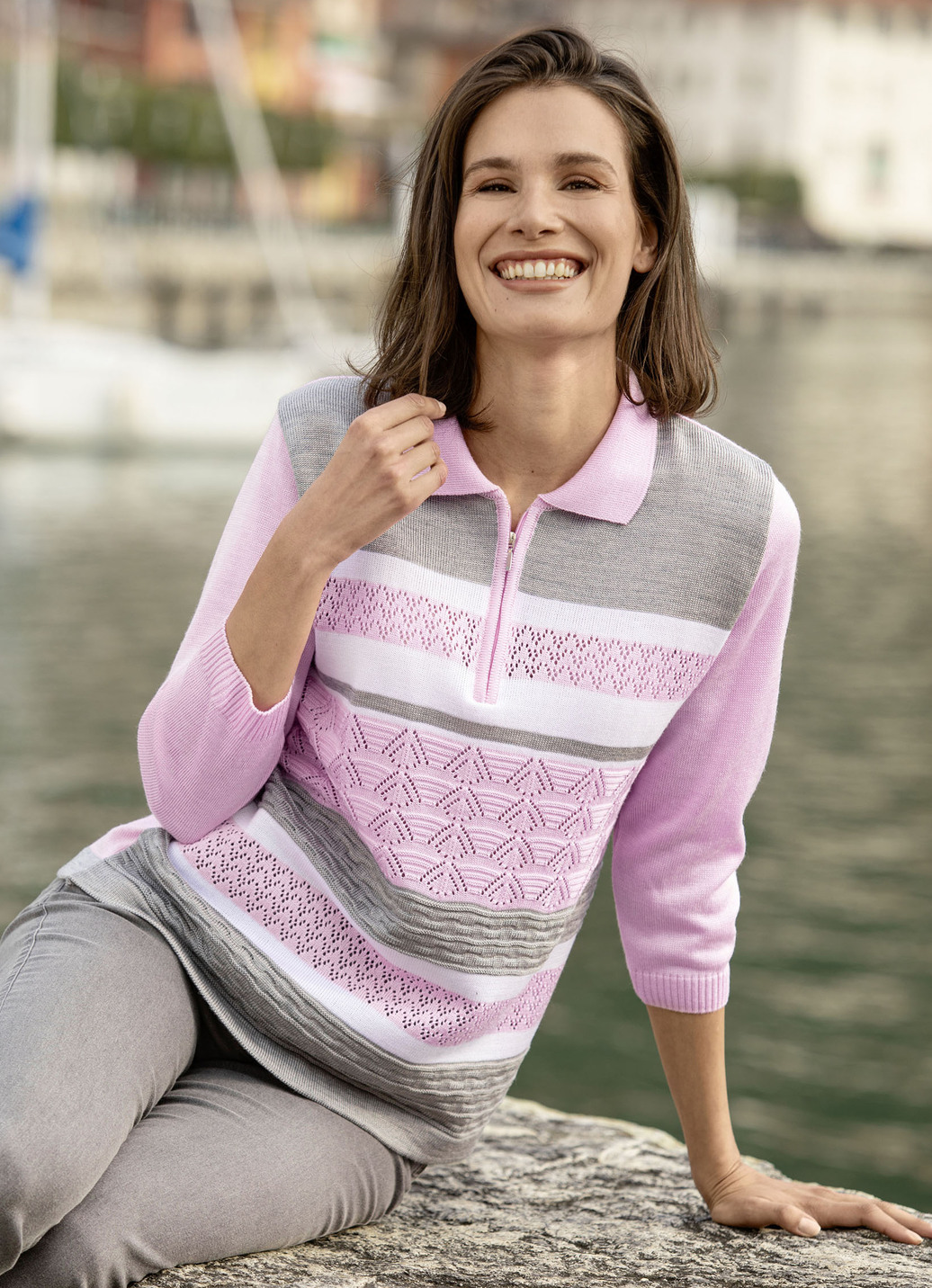 Pullover mit dezentem Glanz