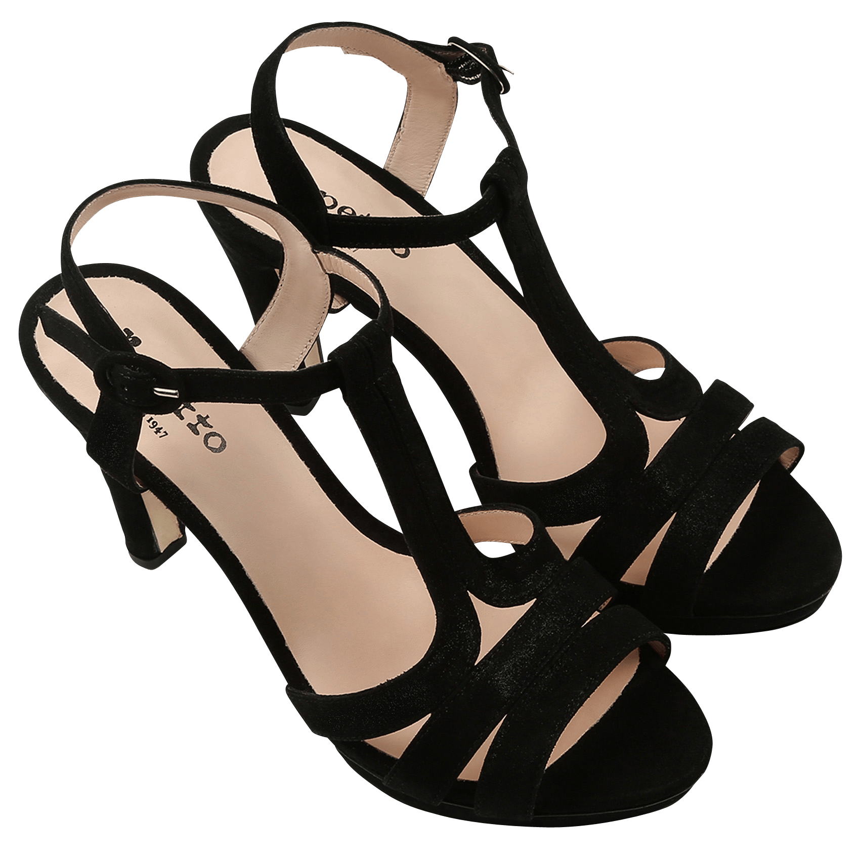 BIKINI - Sandales hautes à talons en cuir | Noir