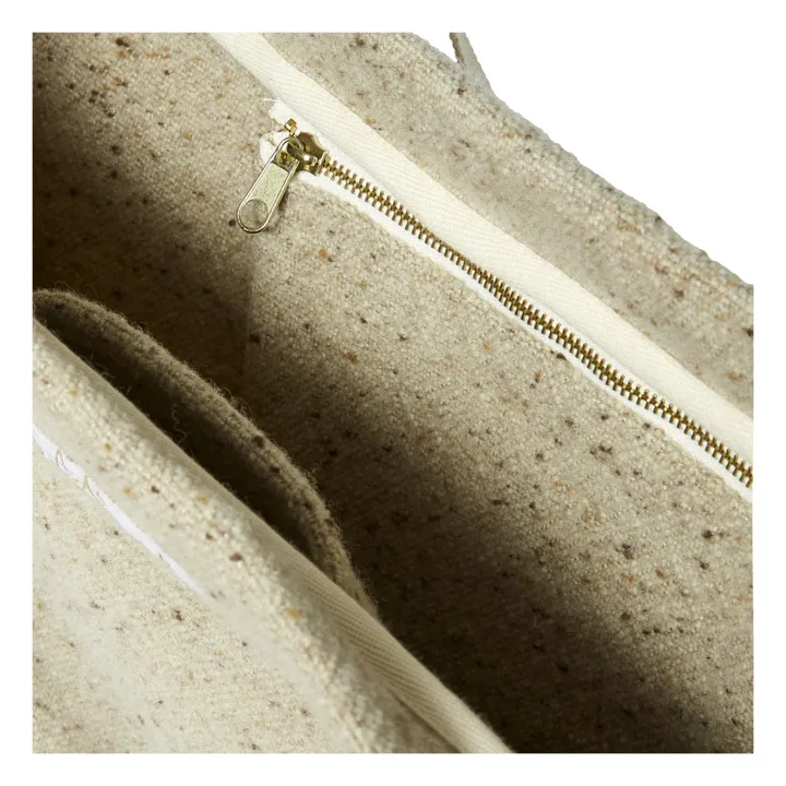 Adorna Cabas en laine et lin | Beige chiné