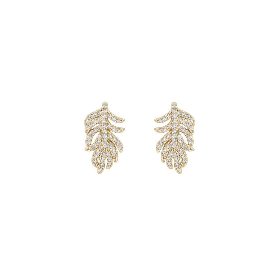 Snö Of Sweden North Big Earrings Gold/Clear 14,5mm