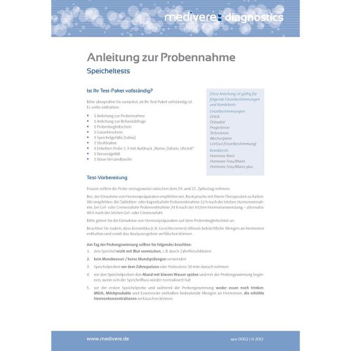 Sunday Natural Products  Stressprofil Plus Speicheltest