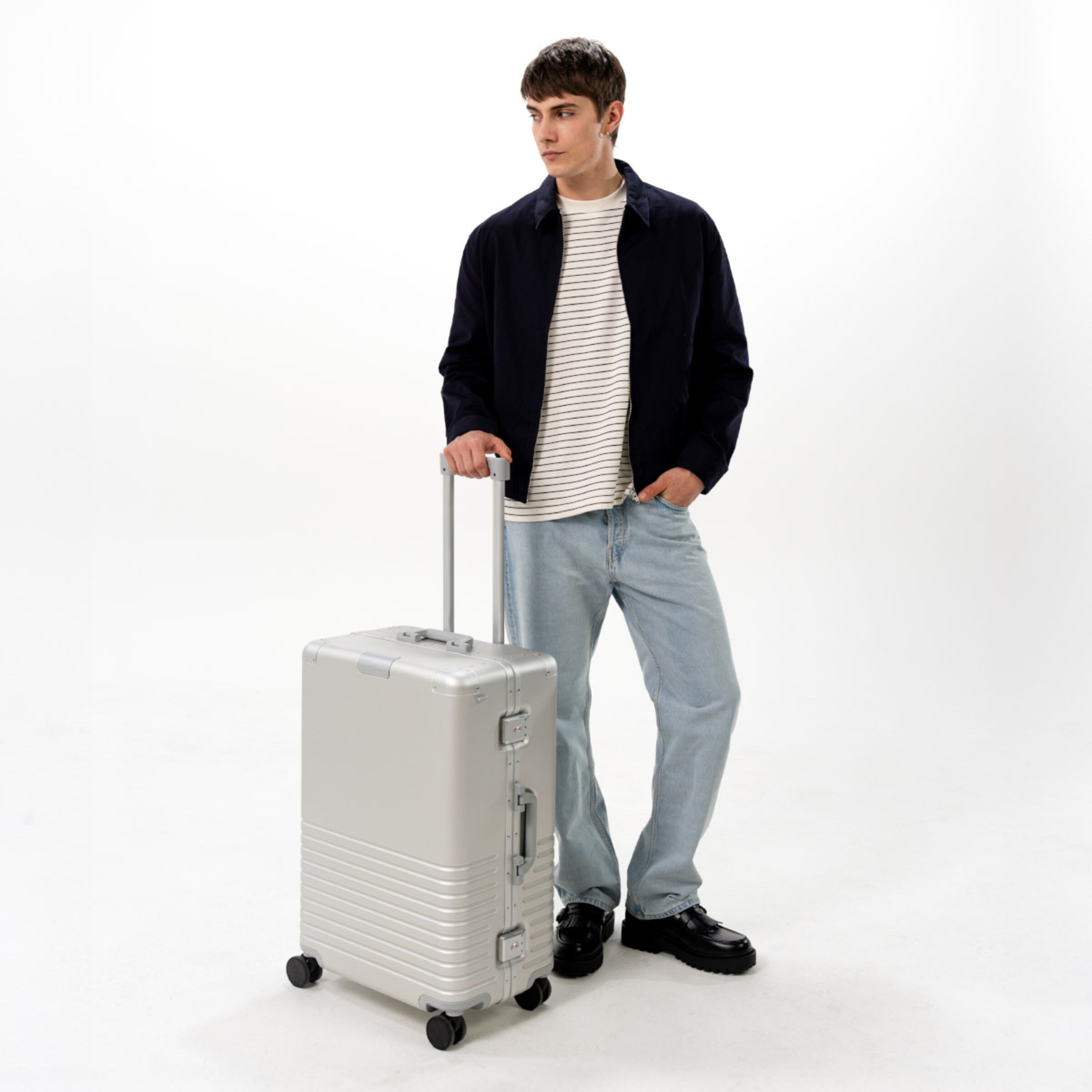 Heathrow Aluminium Check In Silver