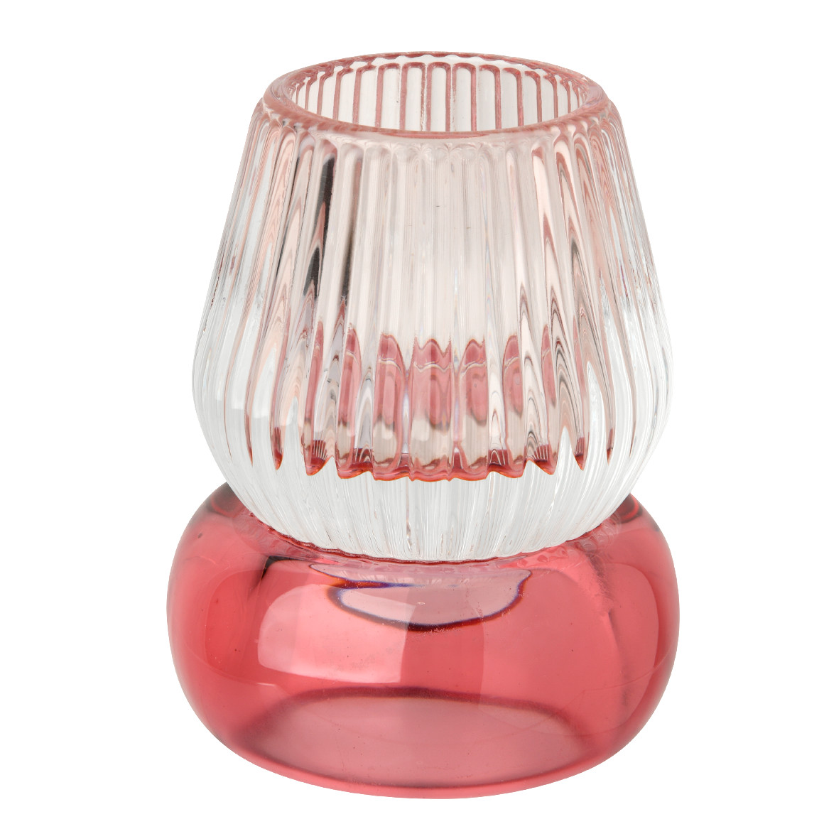 My Home Teelichthalter in Strutkur-Optik rosa