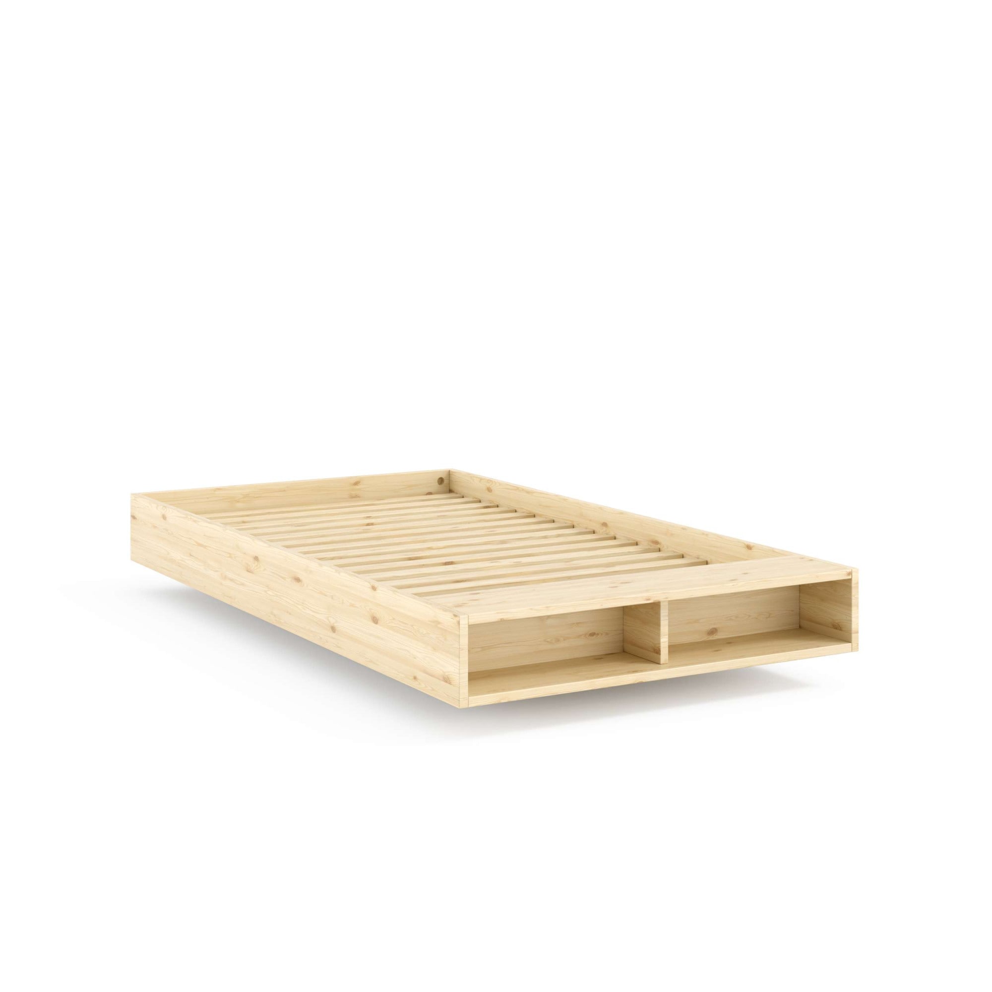 Karup Design Stauraumbett »Merge Bed Bettgestell m. integrierter Bank m. Stauraum, mehrere Grössen« inkl. Lattenrost, excl. Matratze, FSC®-zertifiziertes Massivholz