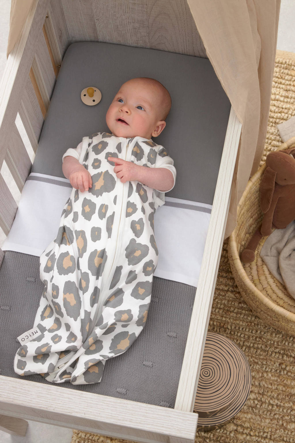 slecht kwaliteitbaby slaapzak Panter Neutral