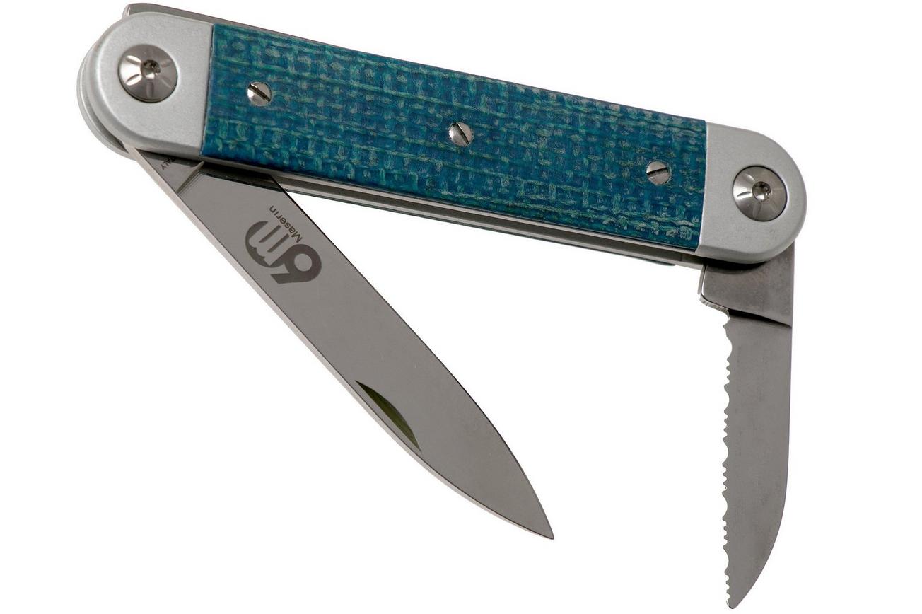 Maserin 60° Knife Sessantesimo 195/MCB Blue Micarta zakmes