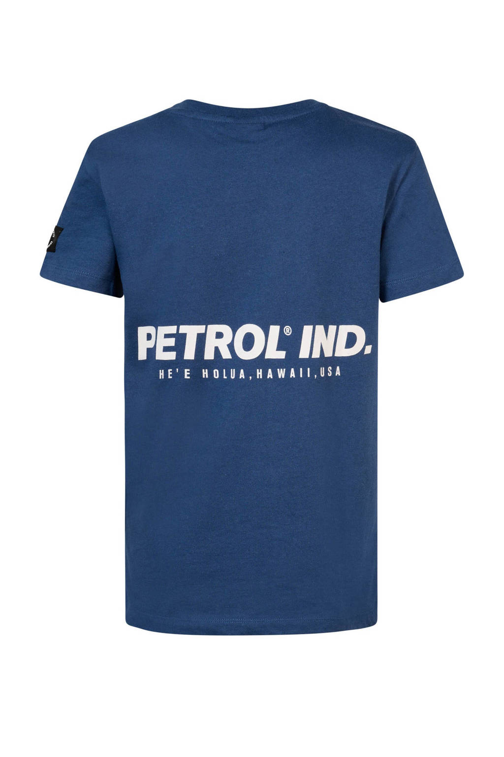 Petrol Industries T-shirt met backprint middenblauw