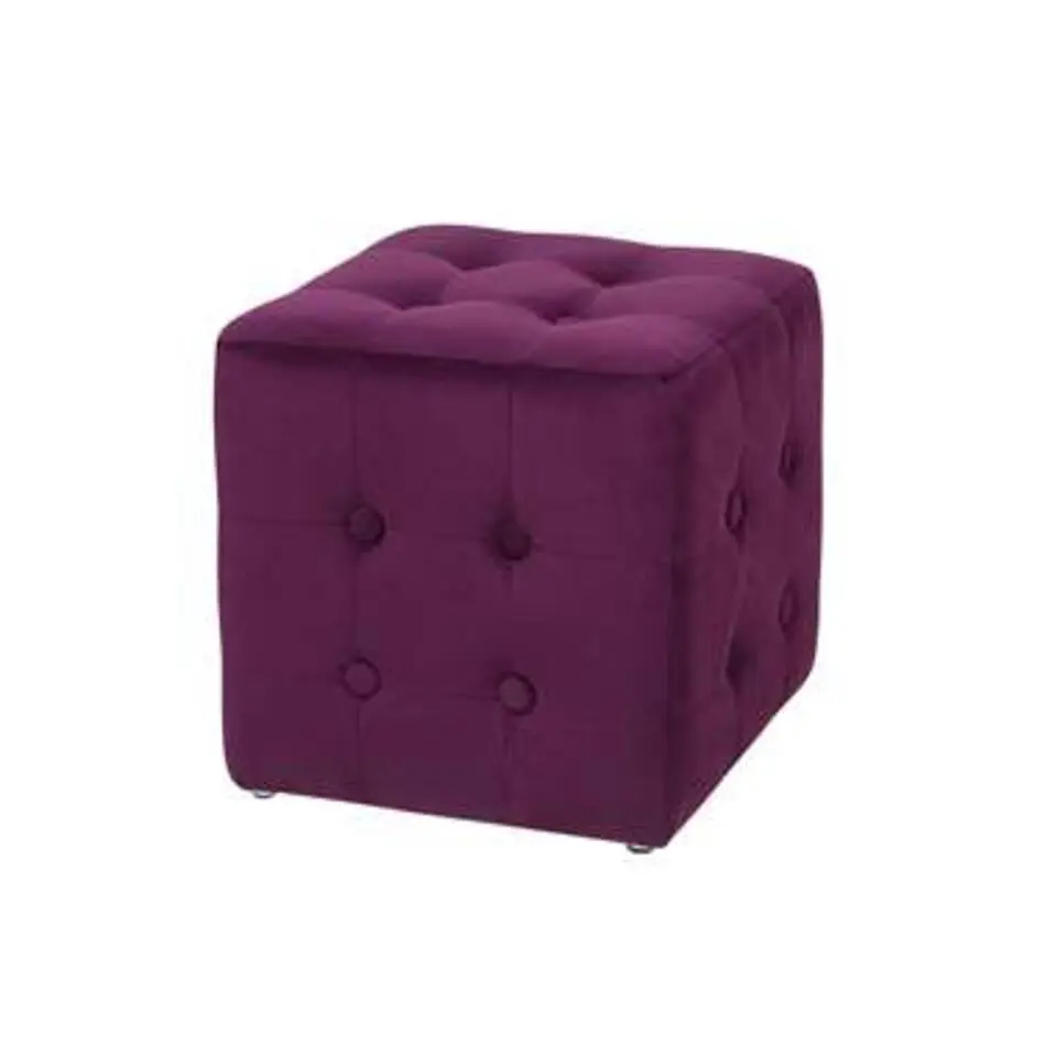 WISCONSIN - Poef - Paars - 36 cm - Fluweel