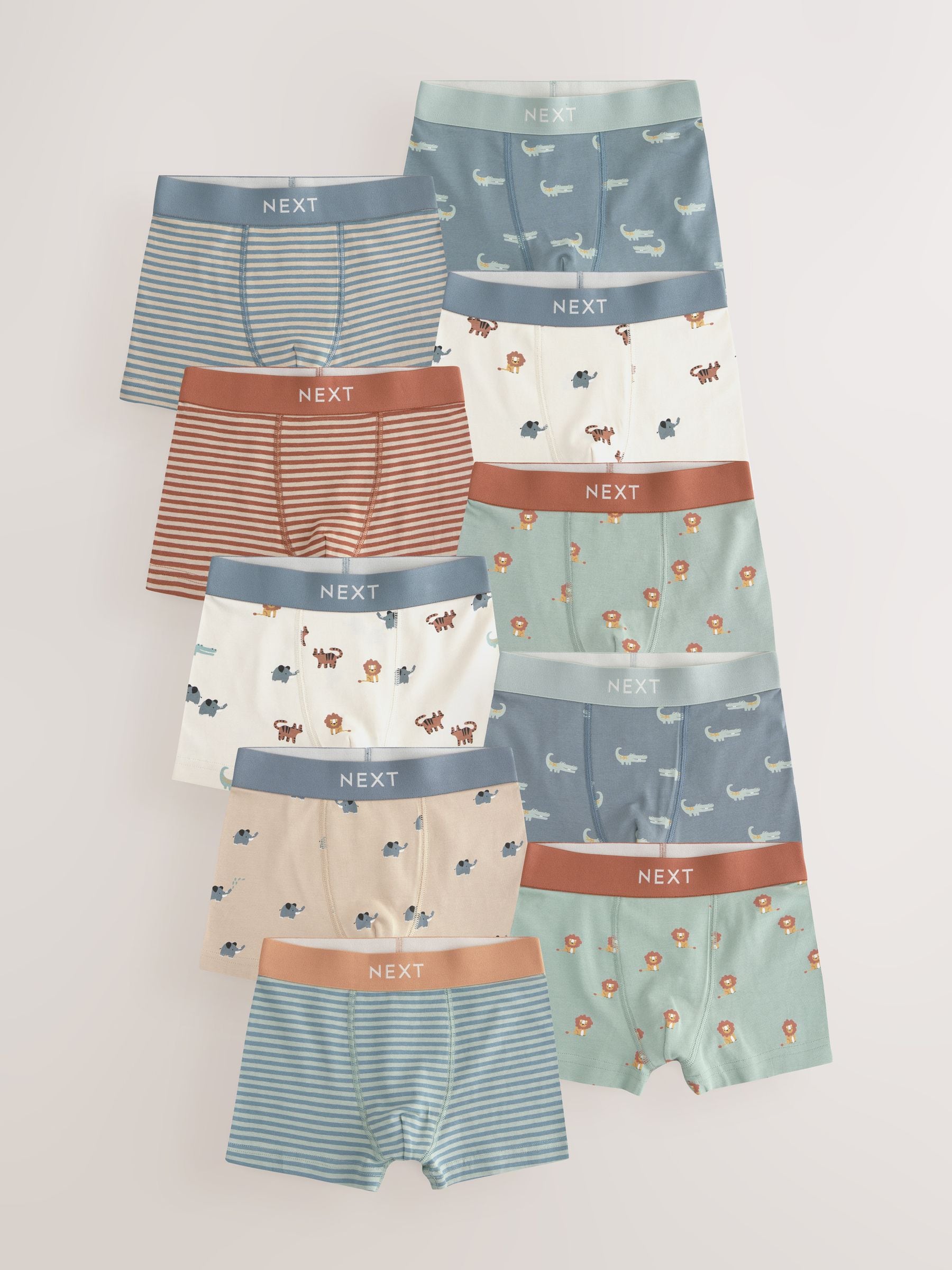 Mini-safariprint - Verpakking van 10 trunks (1,5-16jr)