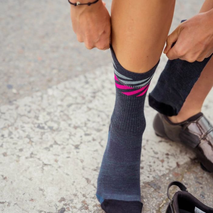 Incylence Unisex Strømper Merino Light Lanes Socks Sort
