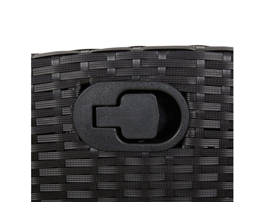 VIDAXL - Banc de jardin Banc inclinable de jardin avec coussins noir résine tressée