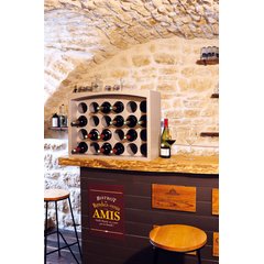 Porte-bouteilles OPTI'CAVE 24 bouteilles, polystyrène, gris
