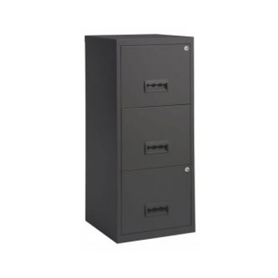 Classeur 3 tiroirs pour dossiers suspendus - 96 x 40 x 40 cm - anthracite