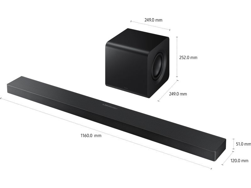 Samsung Soundbar HW-QS700F 3.1.2 Soundbar mit 345 Watt Subwoofer
