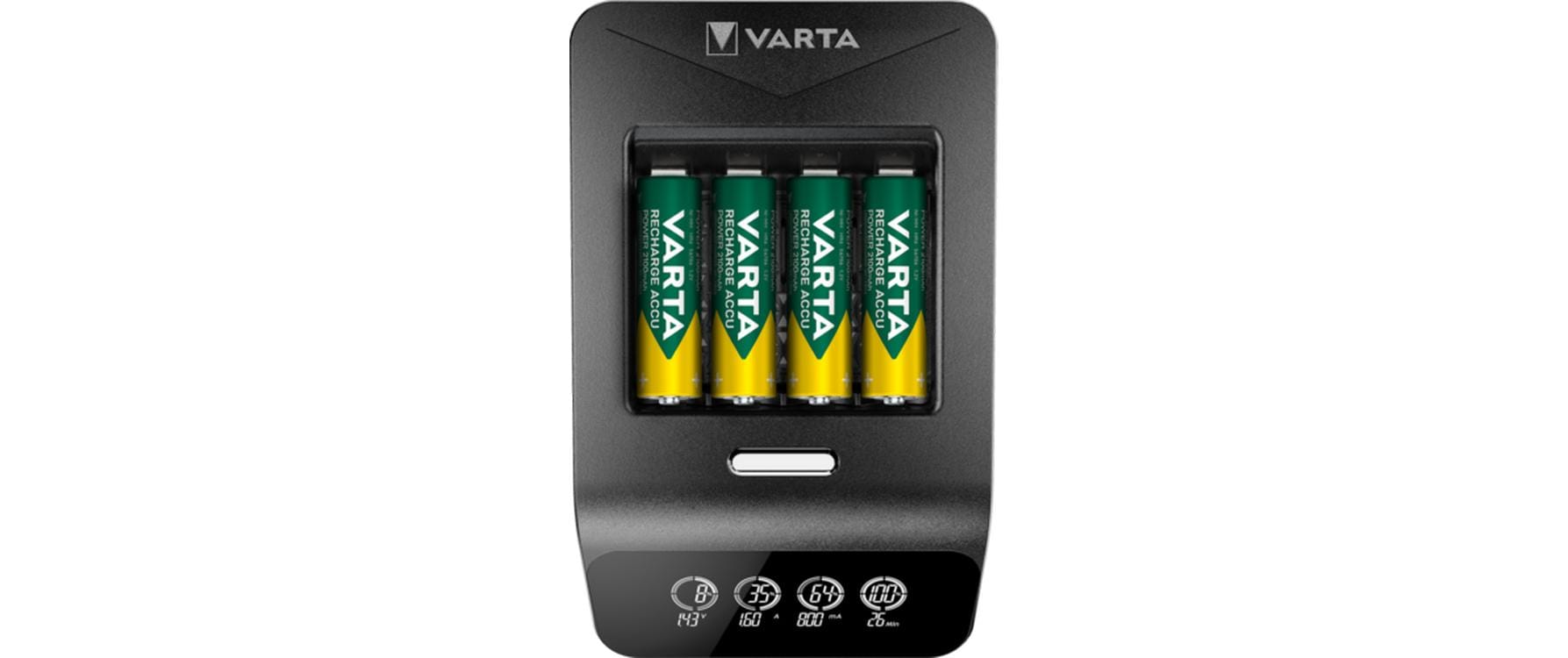 Ladegerät LCD Ultra Fast Charger+ + 4x AA 2100 mAh USB-CSchnellladegerät für AA- und AAA-Zellen