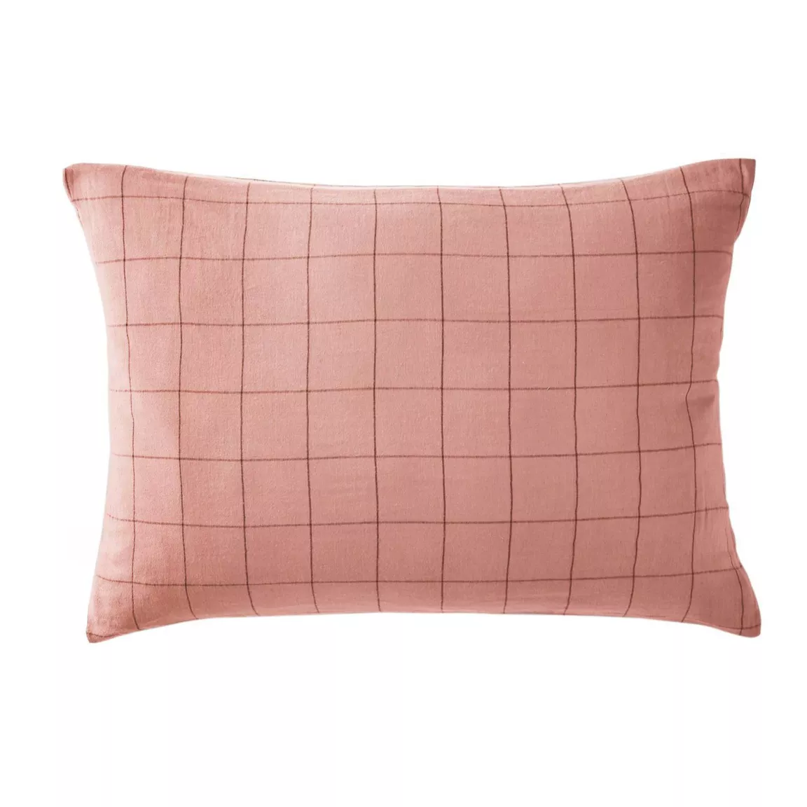 Taie d'oreiller rectangulaire gaze de coton (50 x 70 cm) Gaïa Match Rose pêche